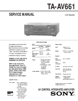 Sony TA-AV661 - Service Manual 